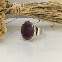 Charger l'image dans la galerie, Bague ROSE émaillée sur feuille d'argent (2 coloris)