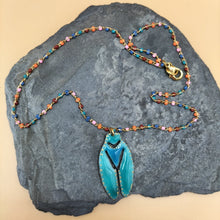 Charger l'image dans la galerie, Collier CIGALE turquoise- création artisanale