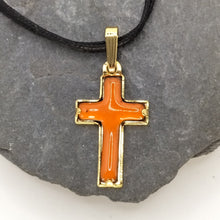 Charger l'image dans la galerie, Collier CROIX émaillée