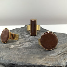 Charger l&#39;image dans la galerie, Bague JULIA plaqué-or, ovale
