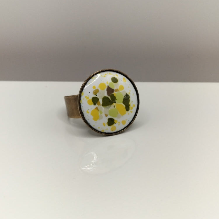 Bague AMBRE laiton vernis (7 coloris)