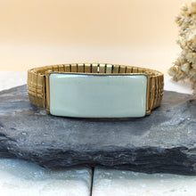 Charger l'image dans la galerie, Bracelet élastique SANDRO acier inoxydable doré -création artisanale -émail
