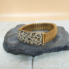 Charger l'image dans la galerie, Bracelet élastique SANDRO acier inoxydable doré -création artisanale -émail
